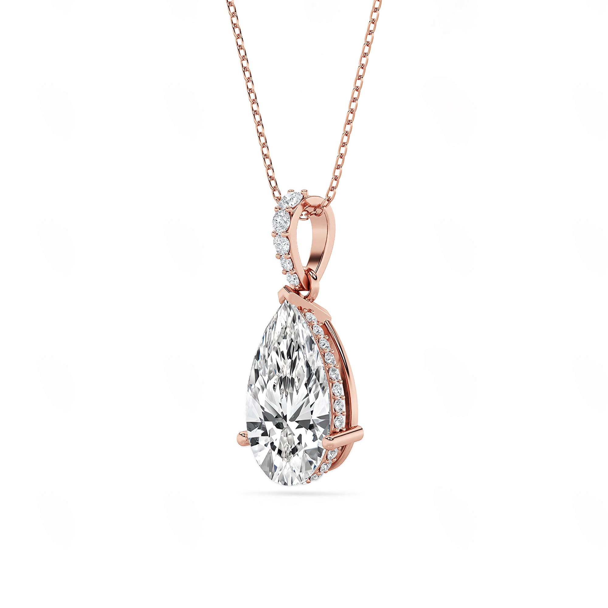 Pear Solitaire Pendant