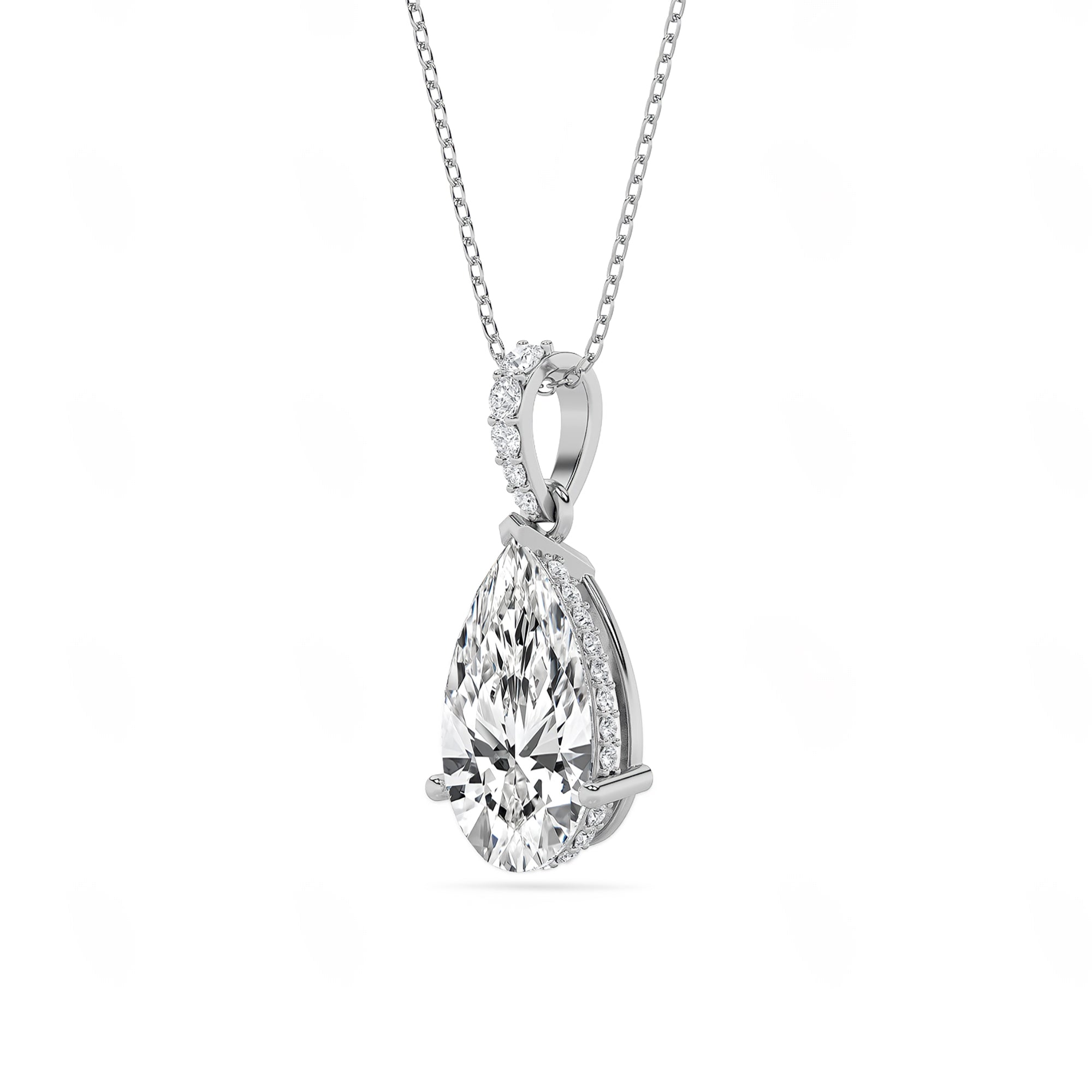Pear Solitaire Pendant
