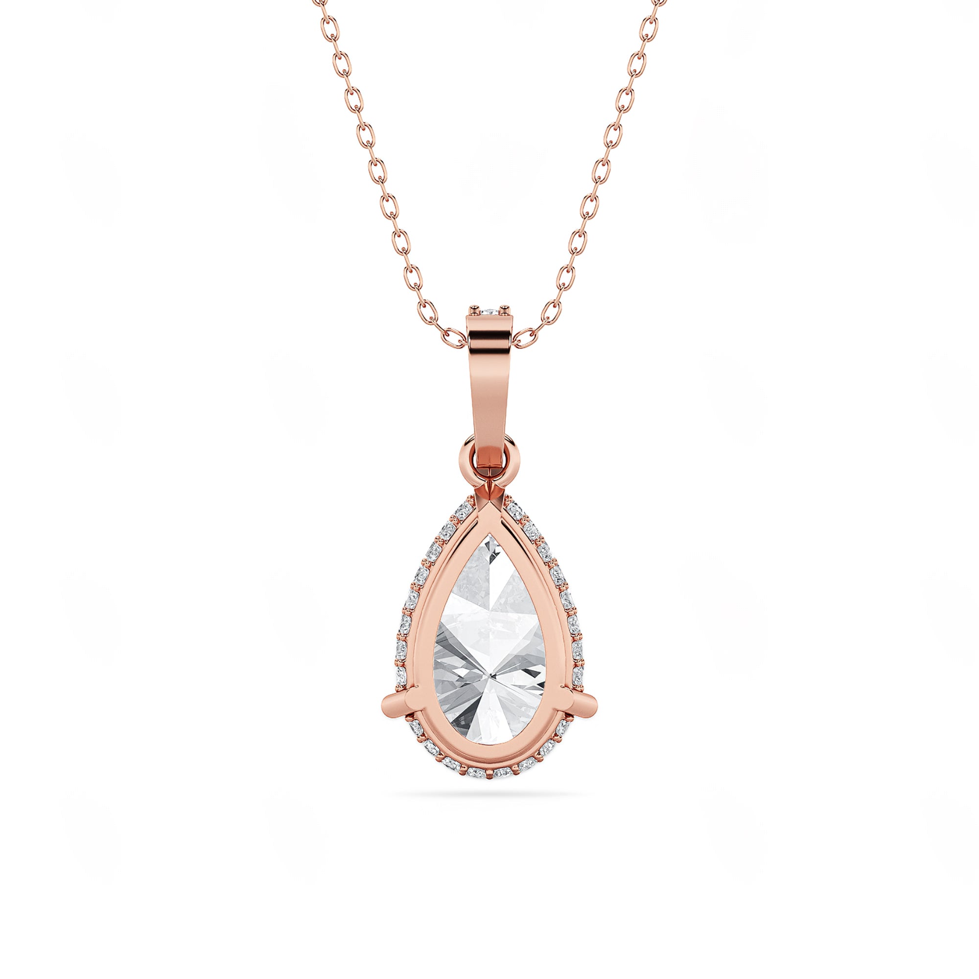 Pear Solitaire Pendant