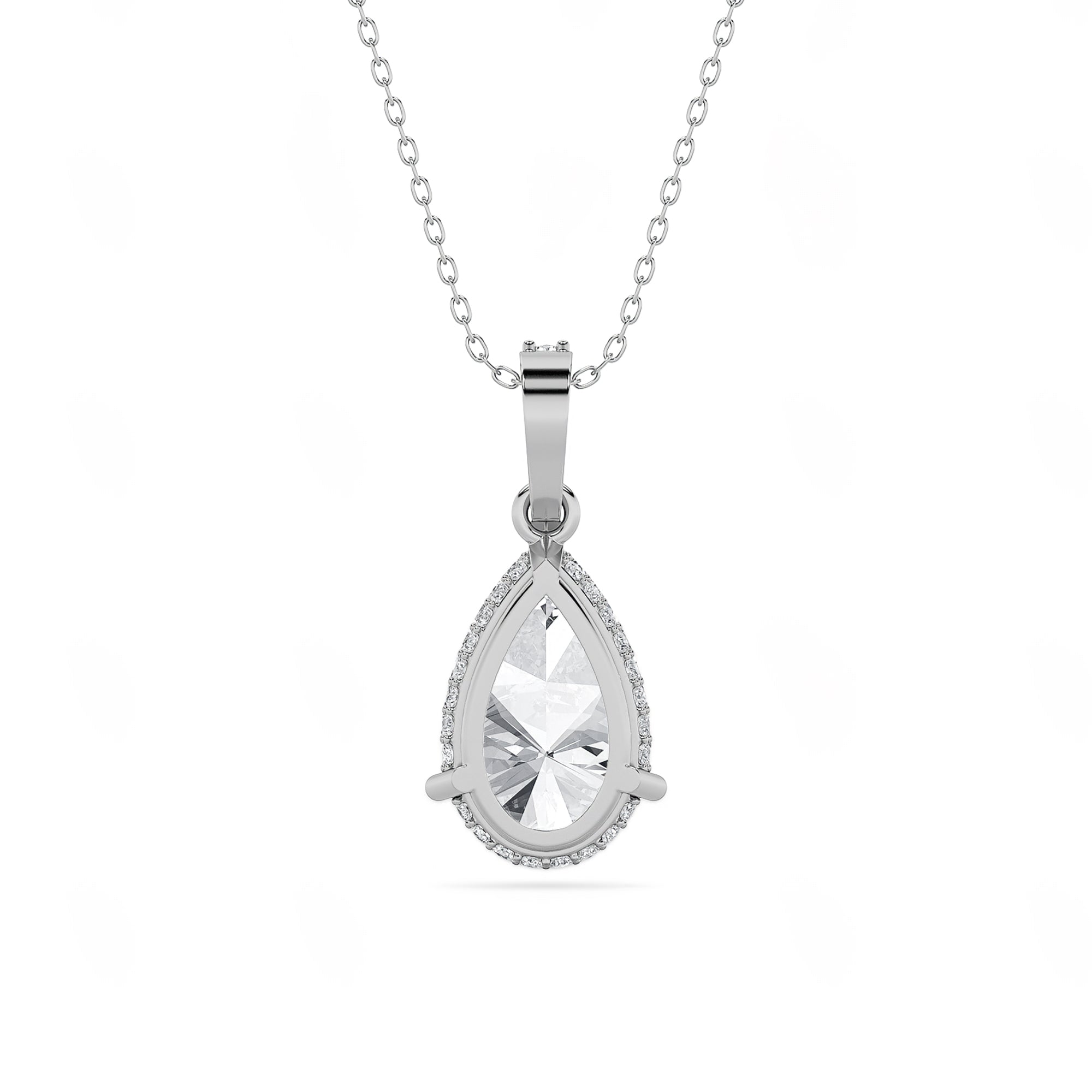 Pear Solitaire Pendant