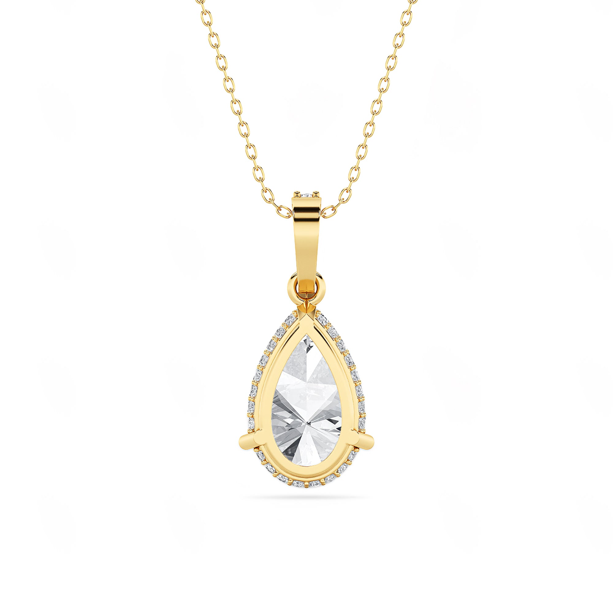 Pear Solitaire Pendant