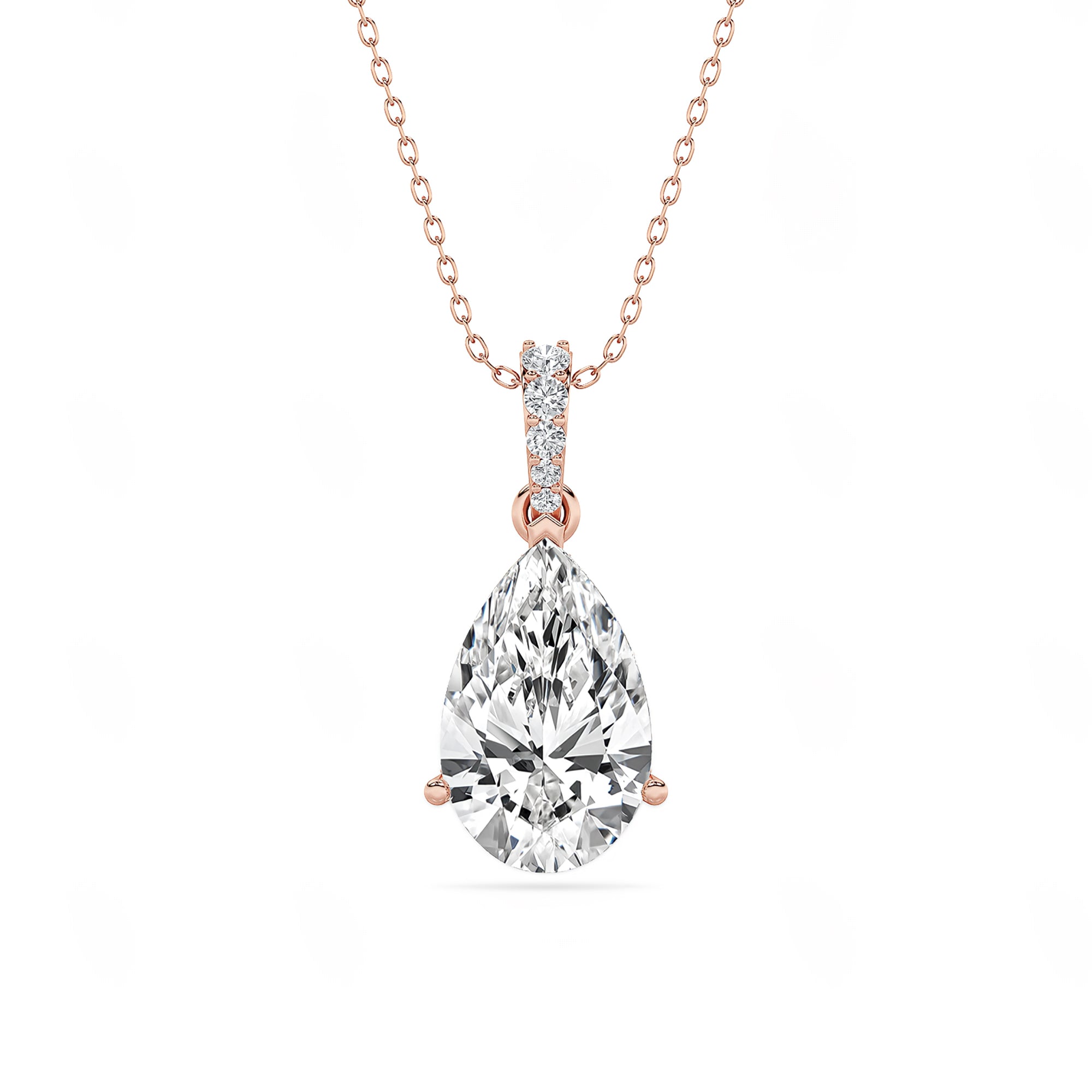 Pear Solitaire Pendant