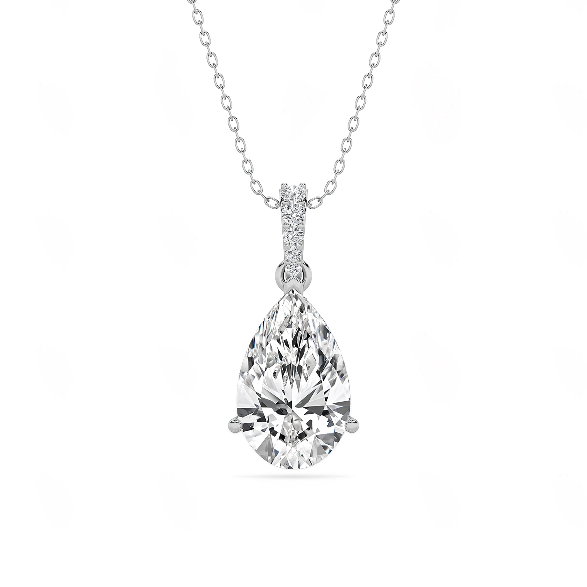 Pear Solitaire Pendant