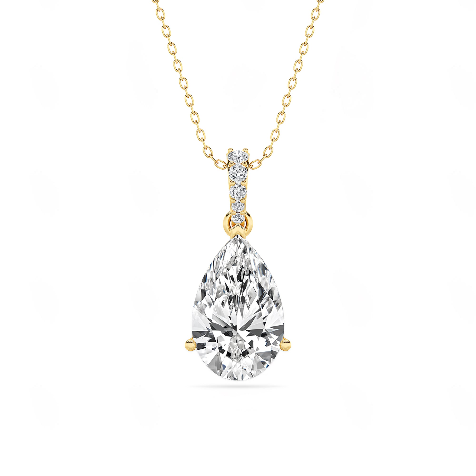Pear Solitaire Pendant