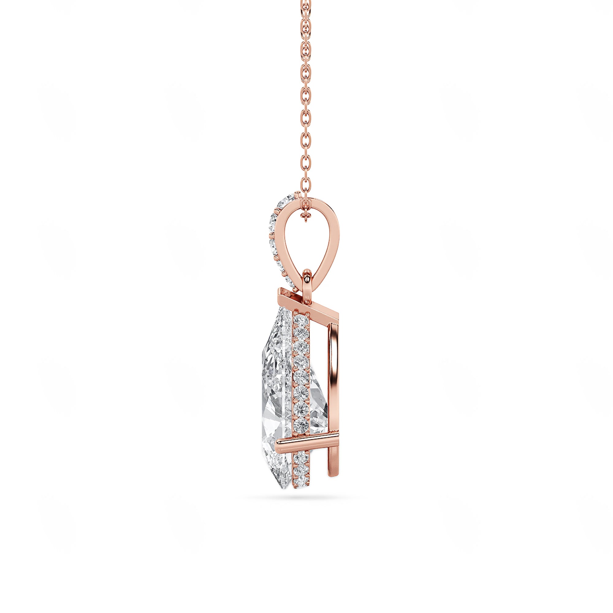 Pear Solitaire Pendant