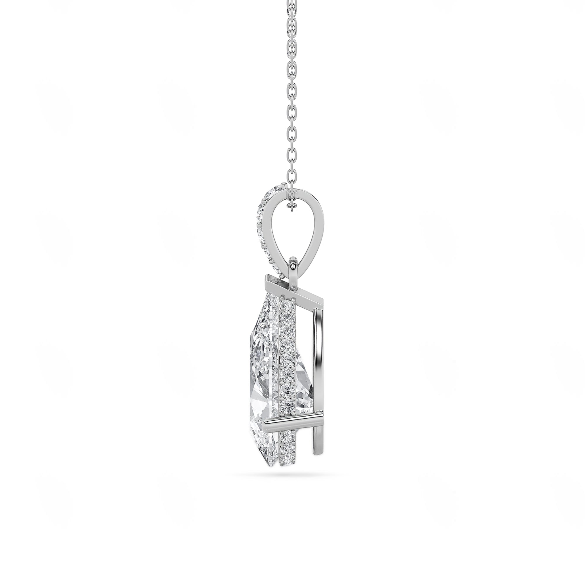 Pear Solitaire Pendant