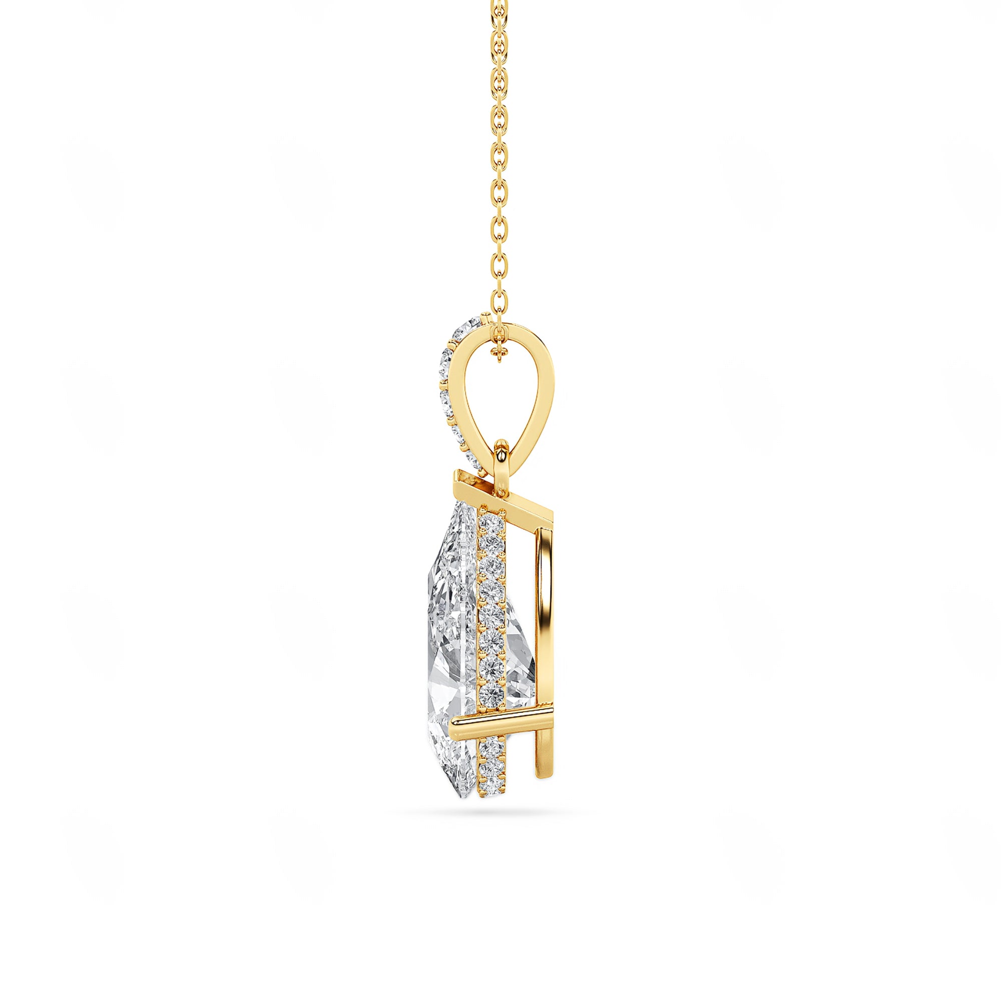 Pear Solitaire Pendant