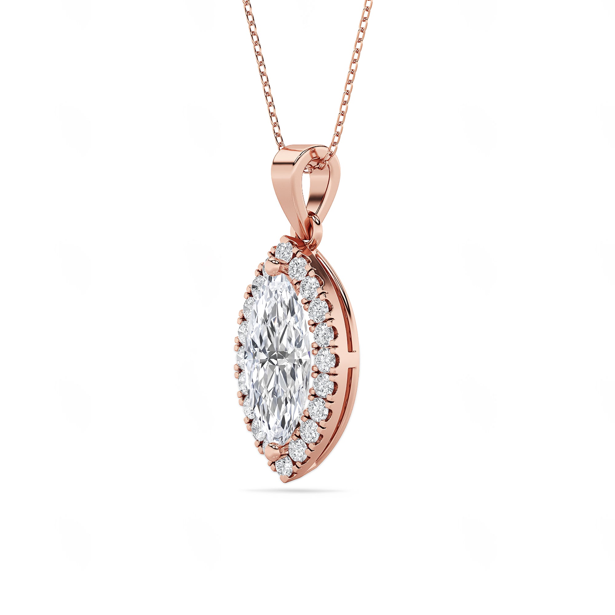The Halo Marquise Pendant