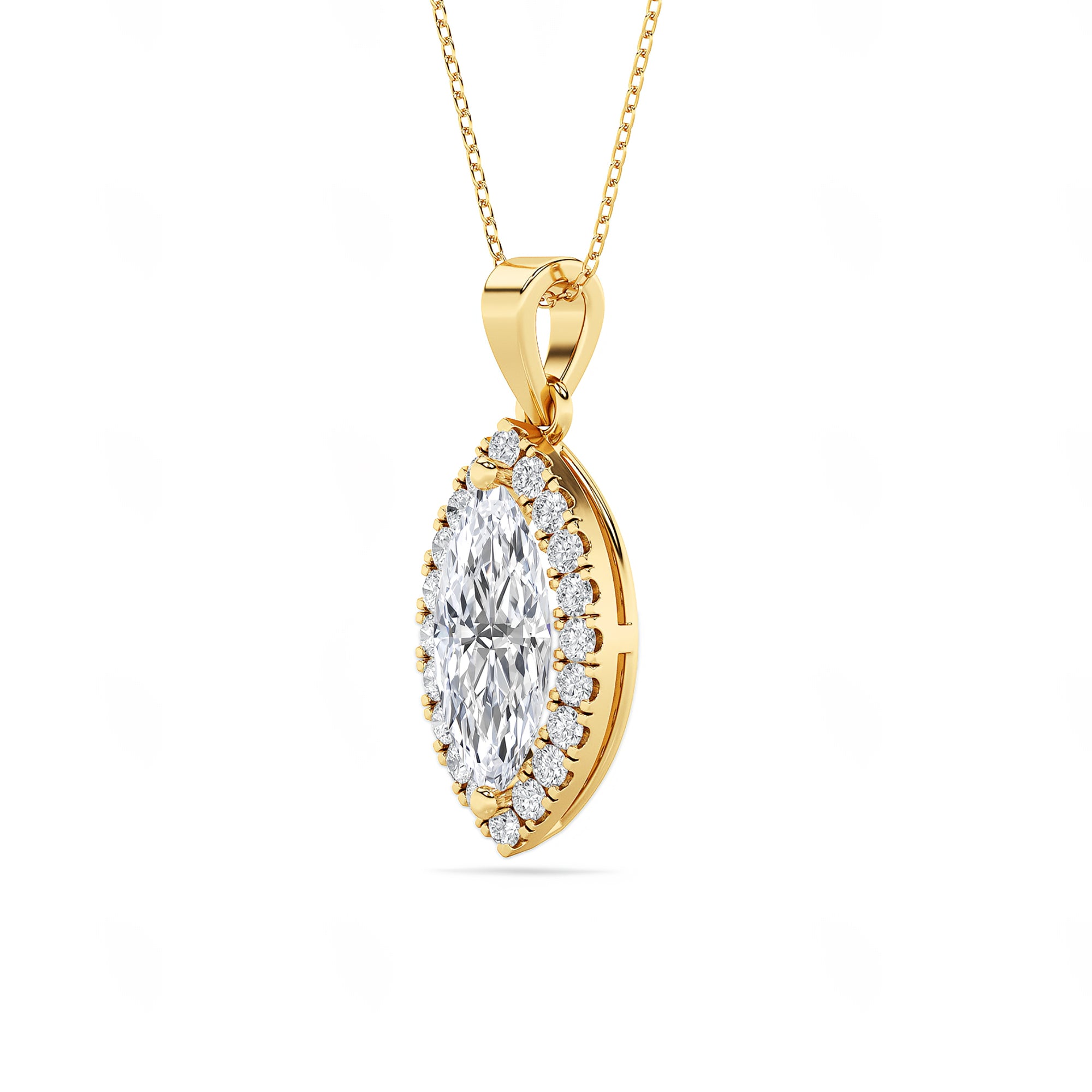 The Halo Marquise Pendant