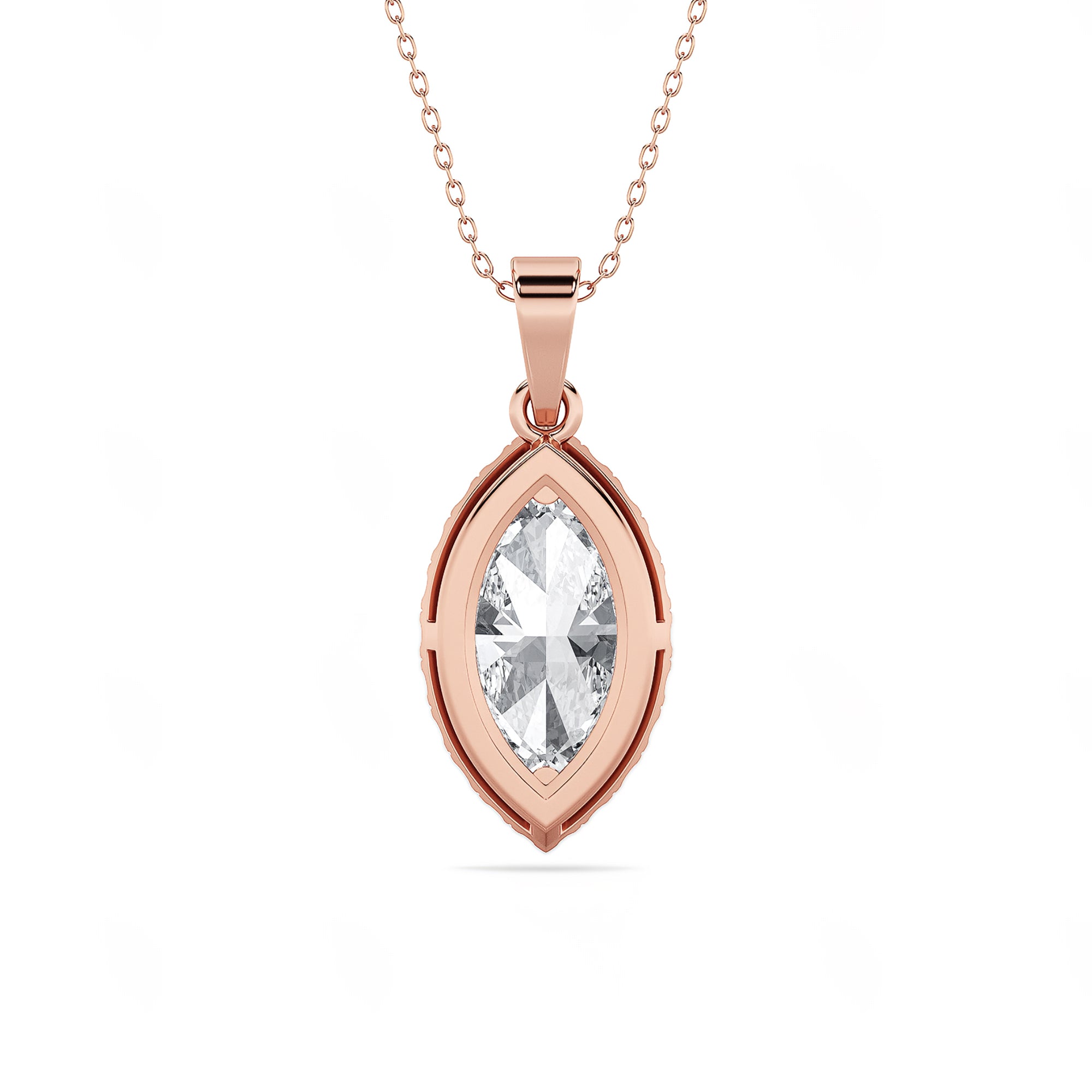 The Halo Marquise Pendant