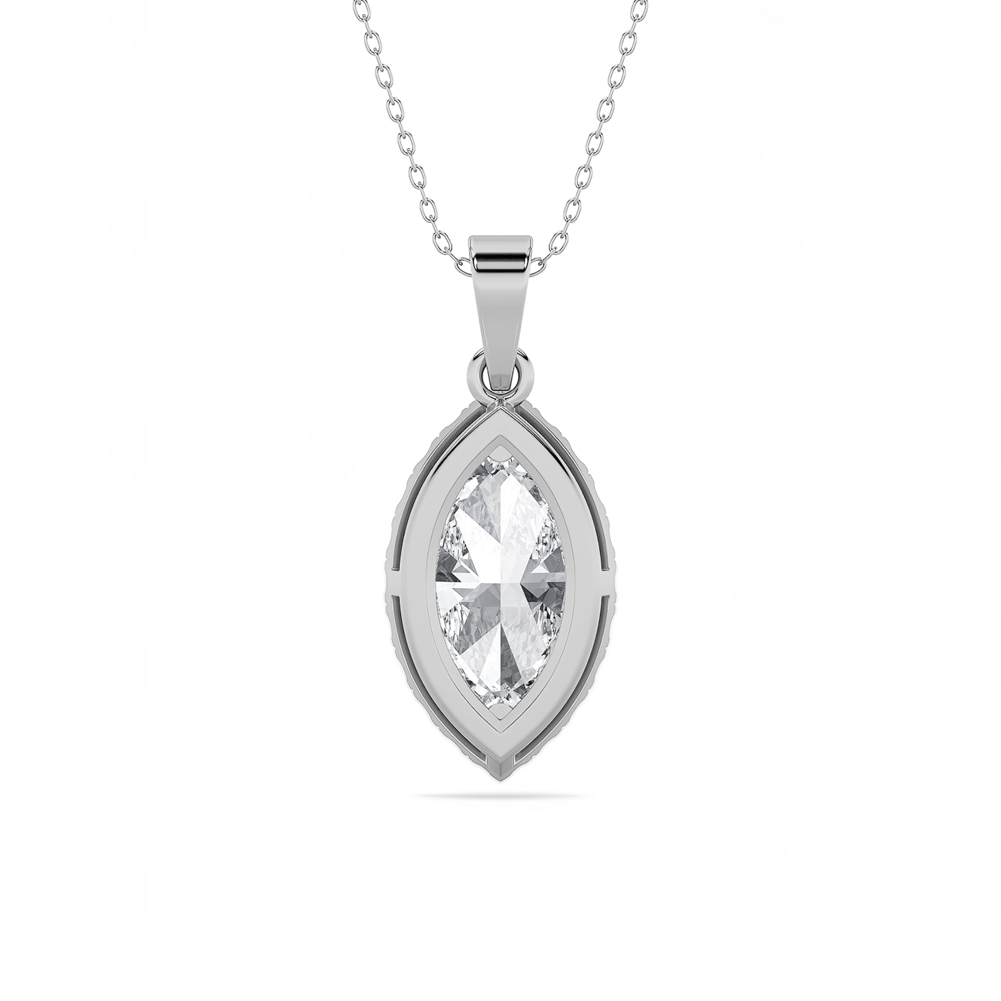 The Halo Marquise Pendant