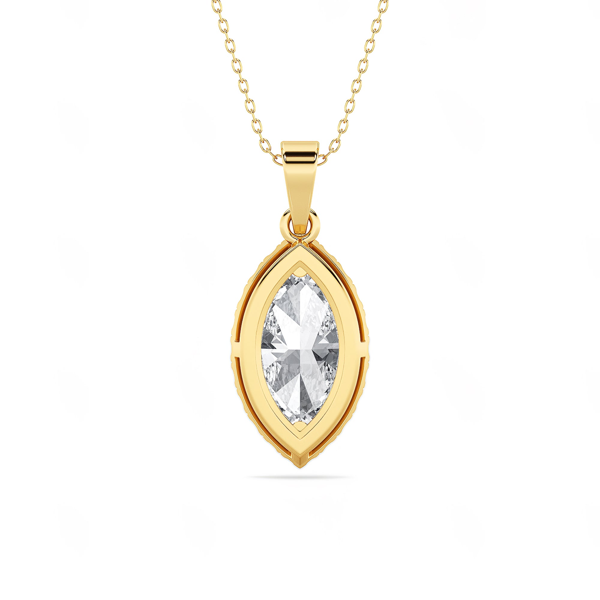 The Halo Marquise Pendant