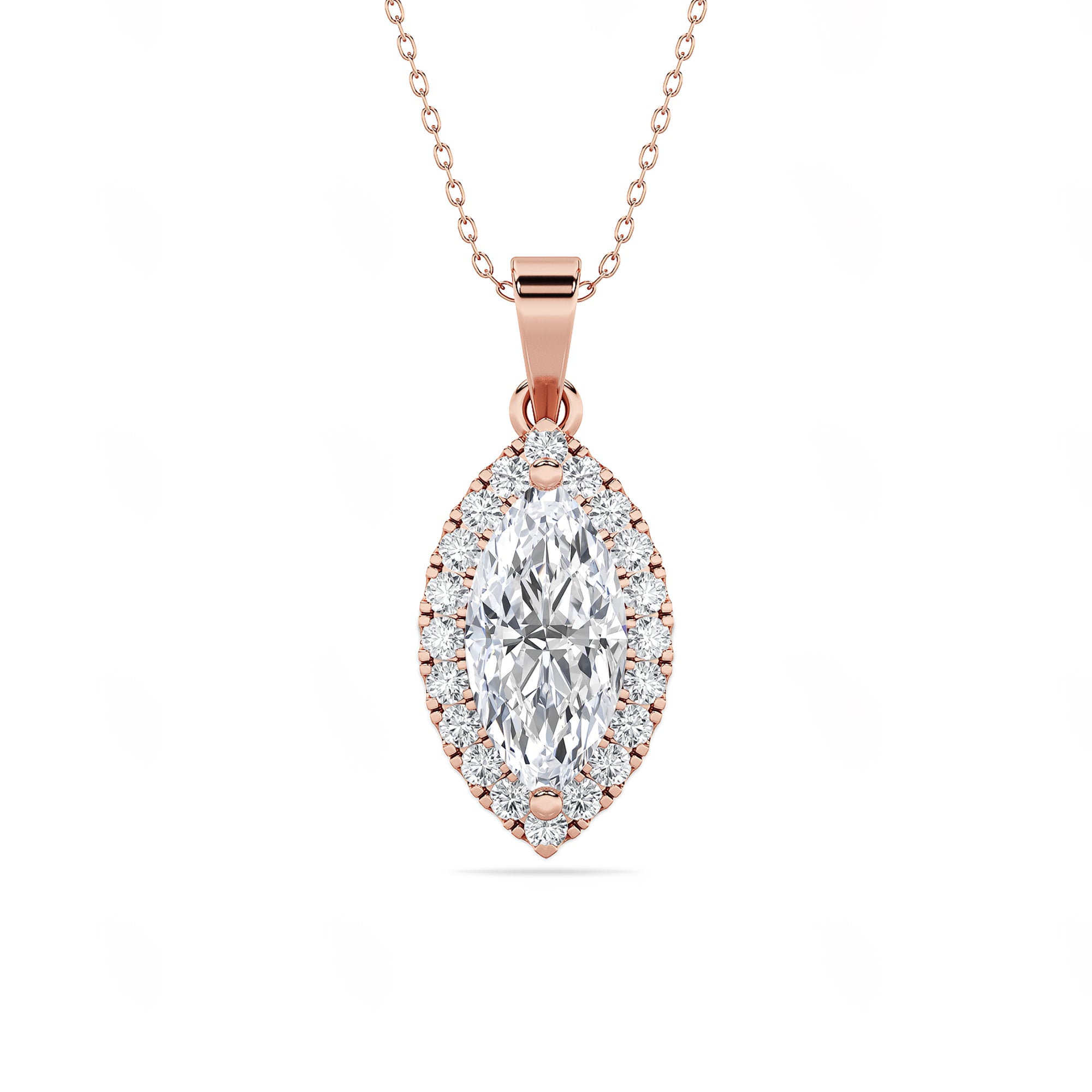 The Halo Marquise Pendant