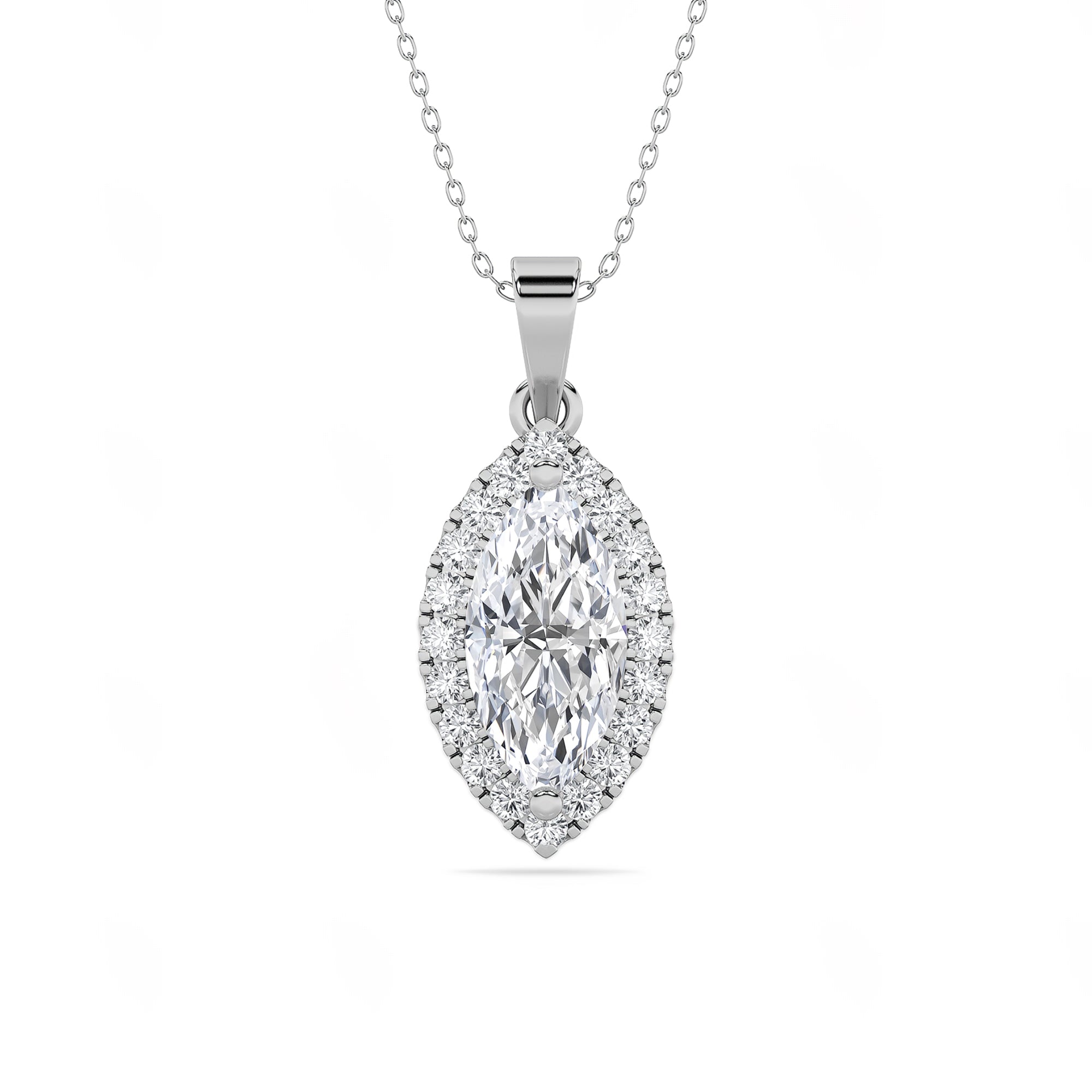 The Halo Marquise Pendant