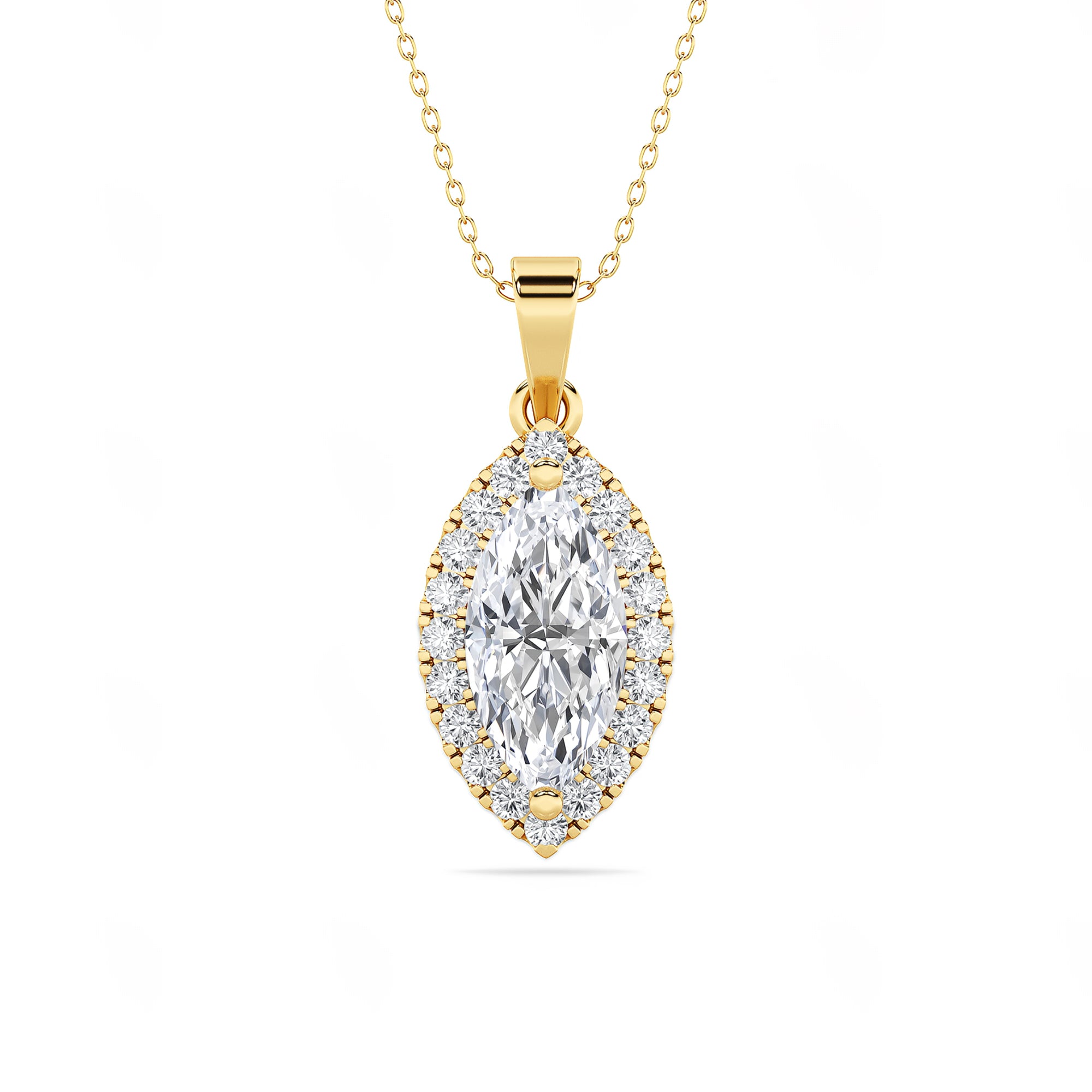 The Halo Marquise Pendant