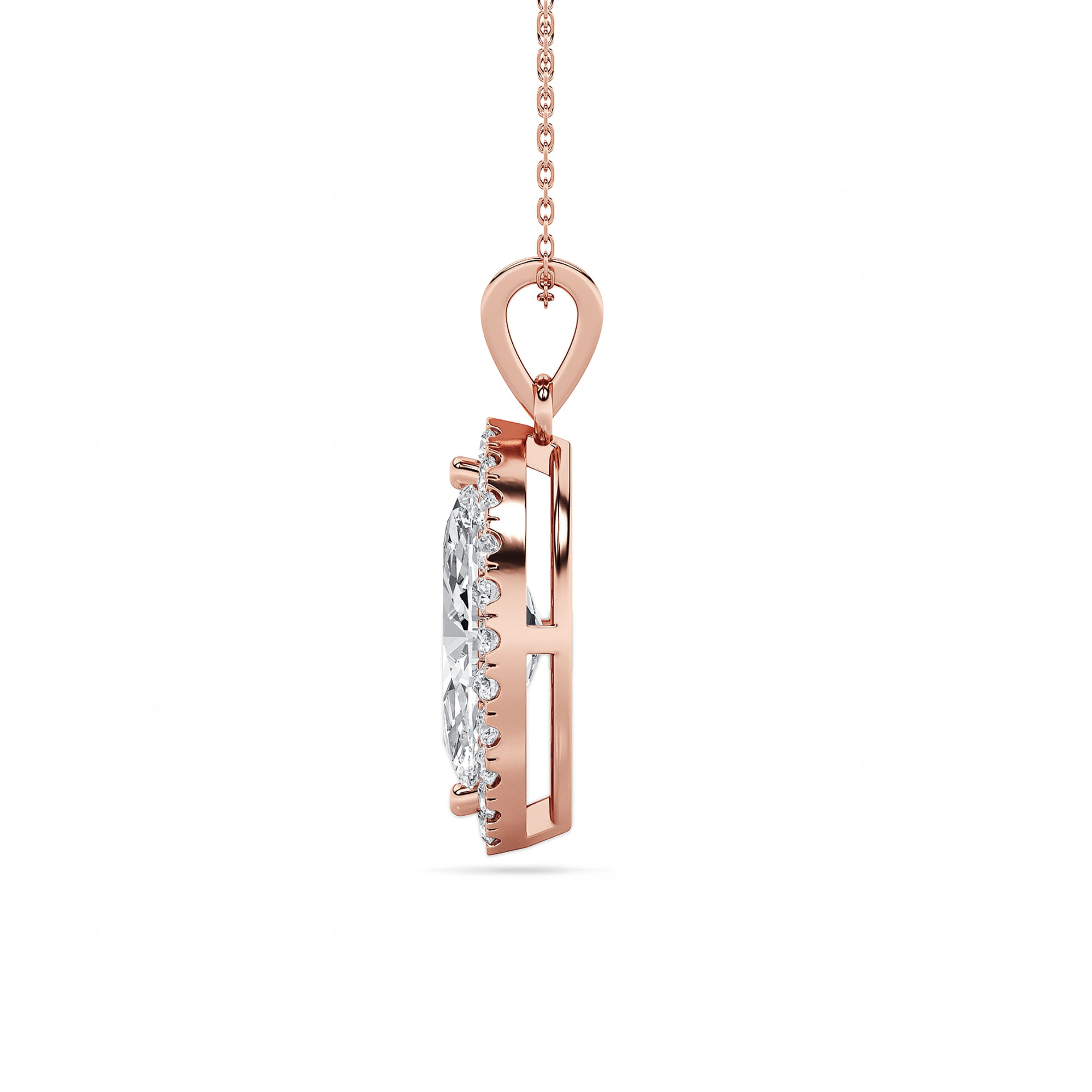 The Halo Marquise Pendant