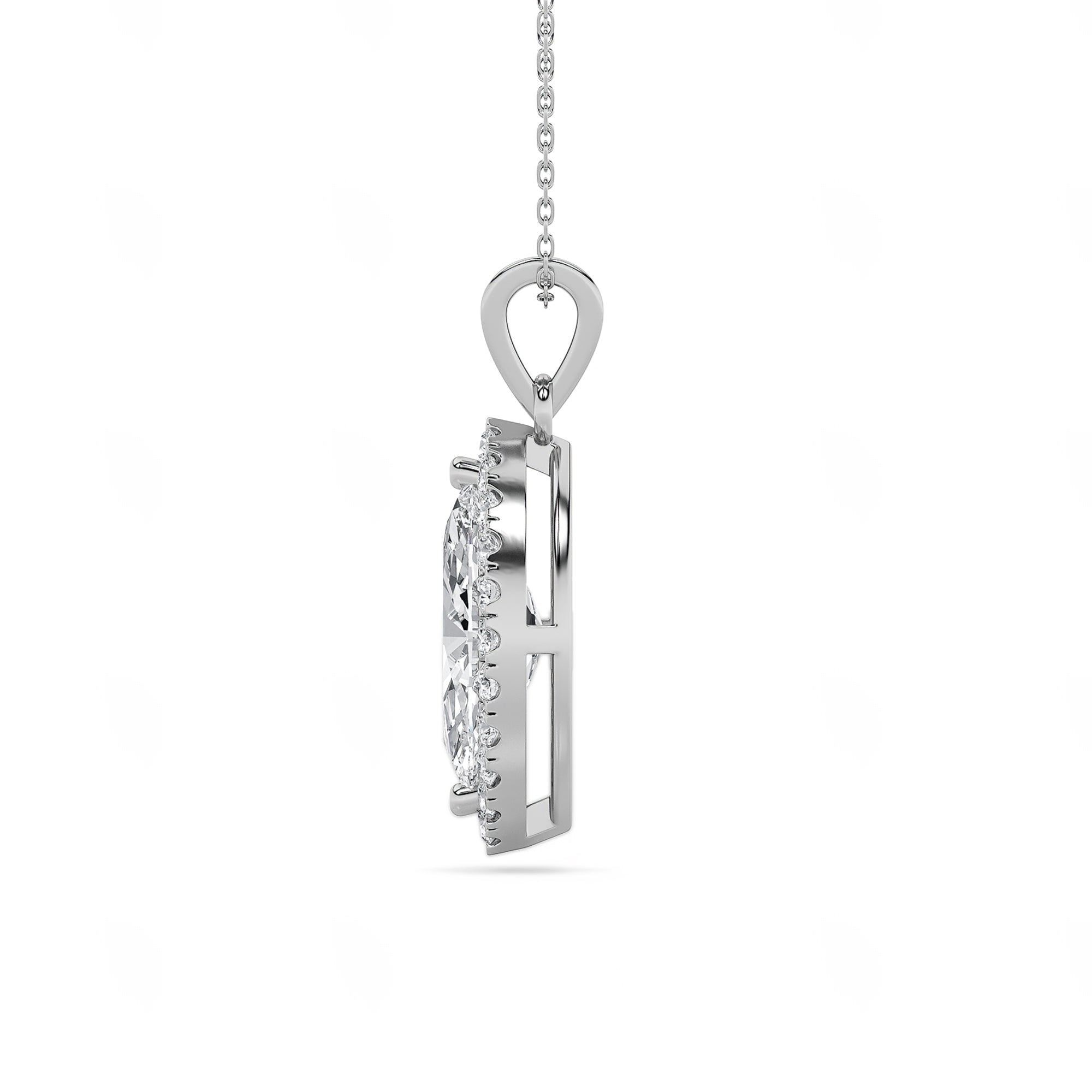 The Halo Marquise Pendant