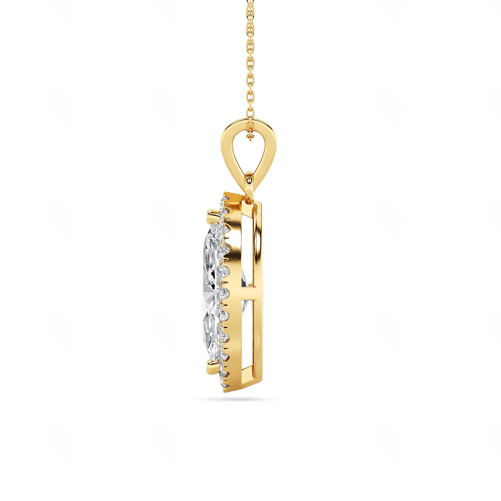 The Halo Marquise Pendant