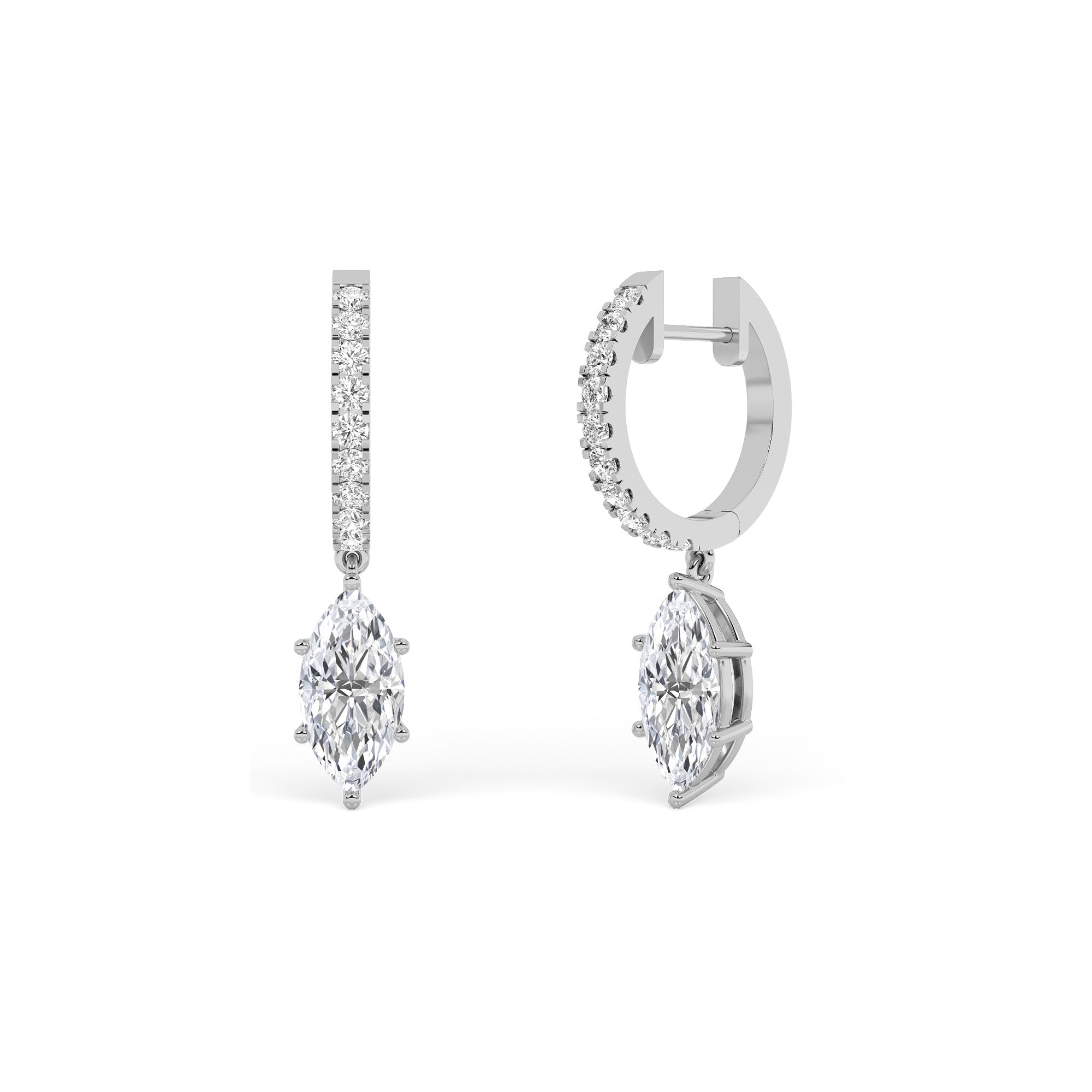 Marquise Cut Drop Earrings