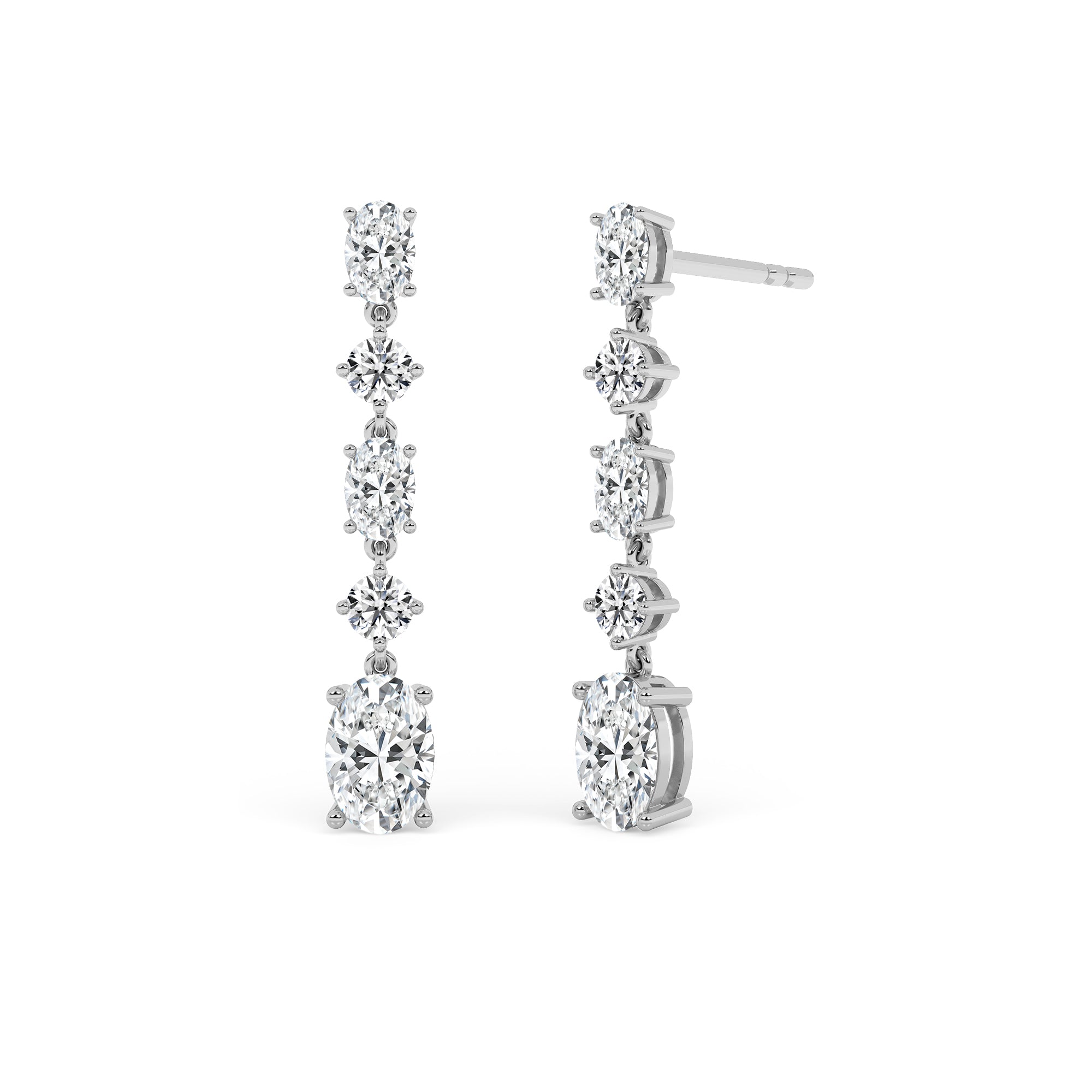 Fancy Cut Drop Earrings
