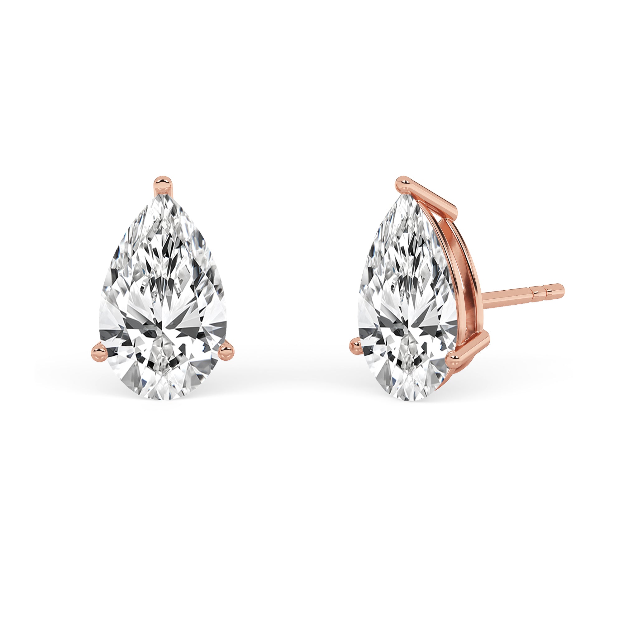Pear Solitaire Earrings