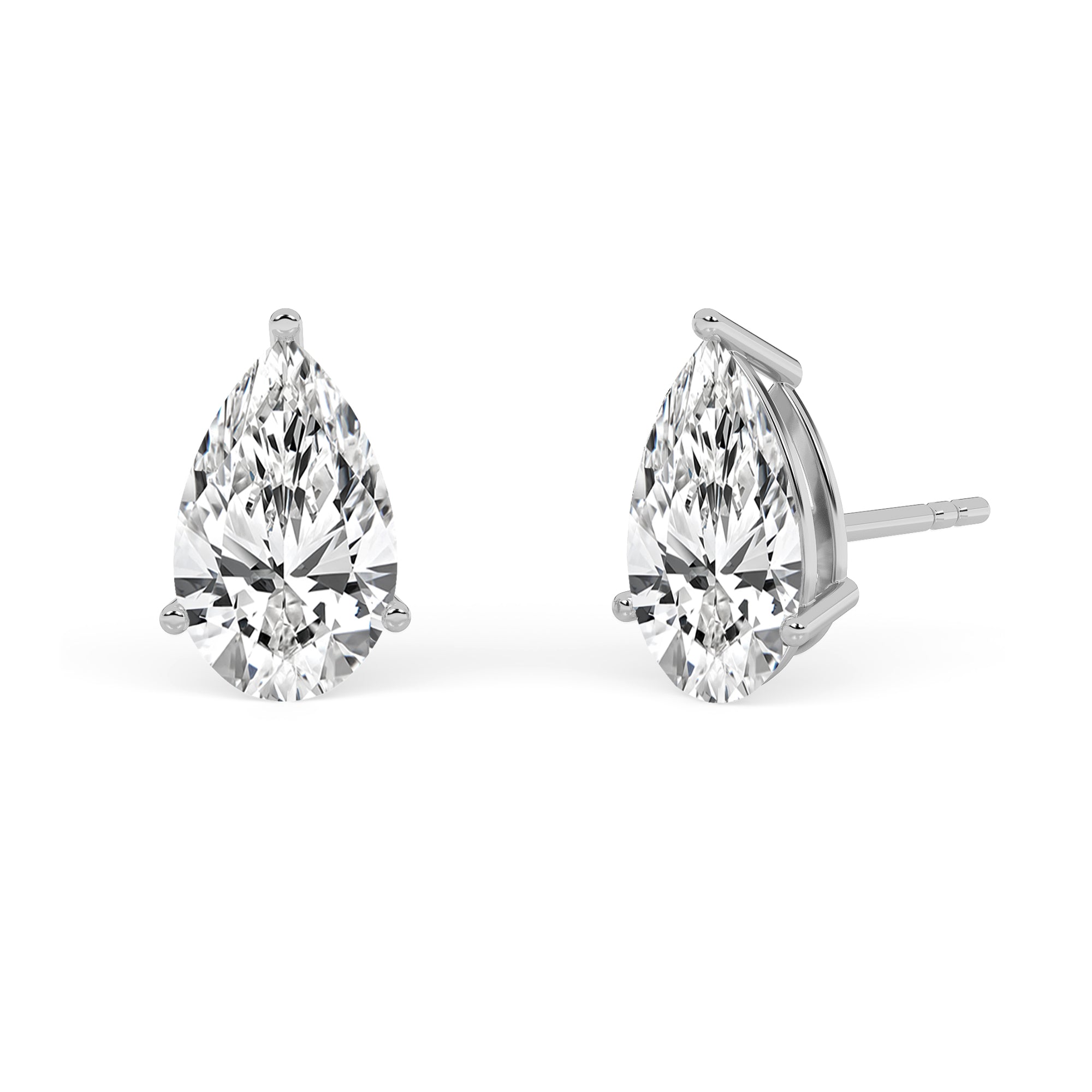 Pear Solitaire Earrings