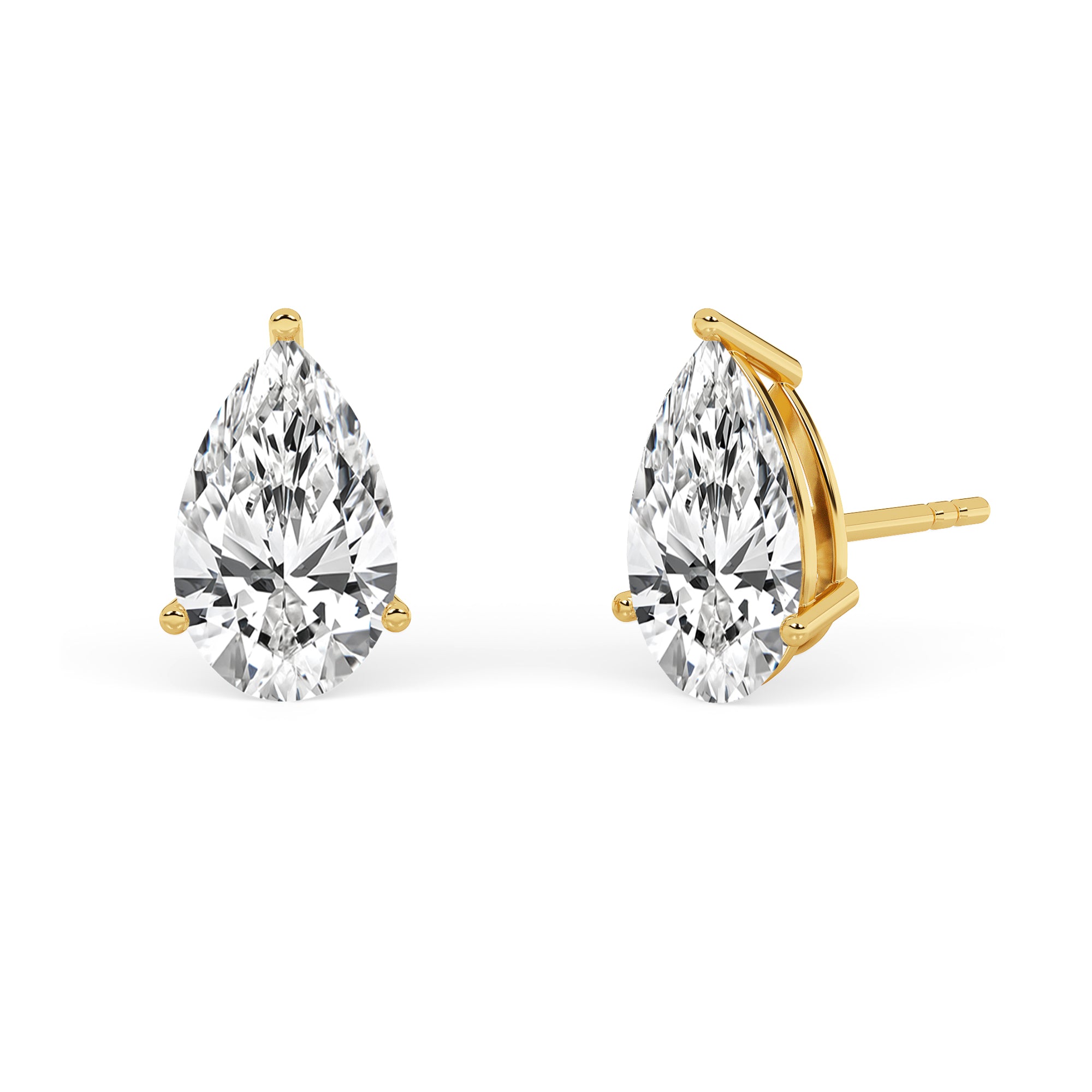 Pear Solitaire Earrings