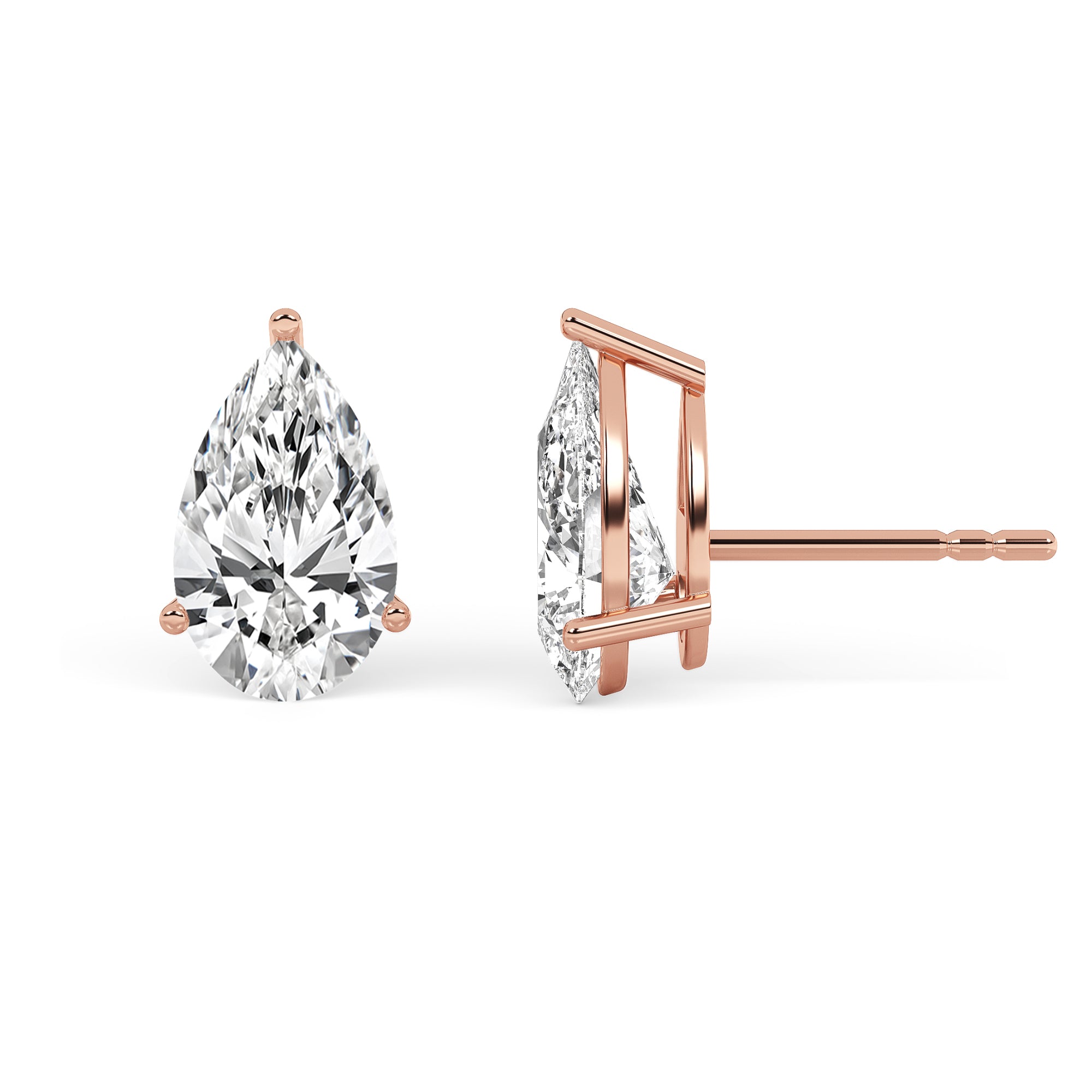 Pear Solitaire Earrings