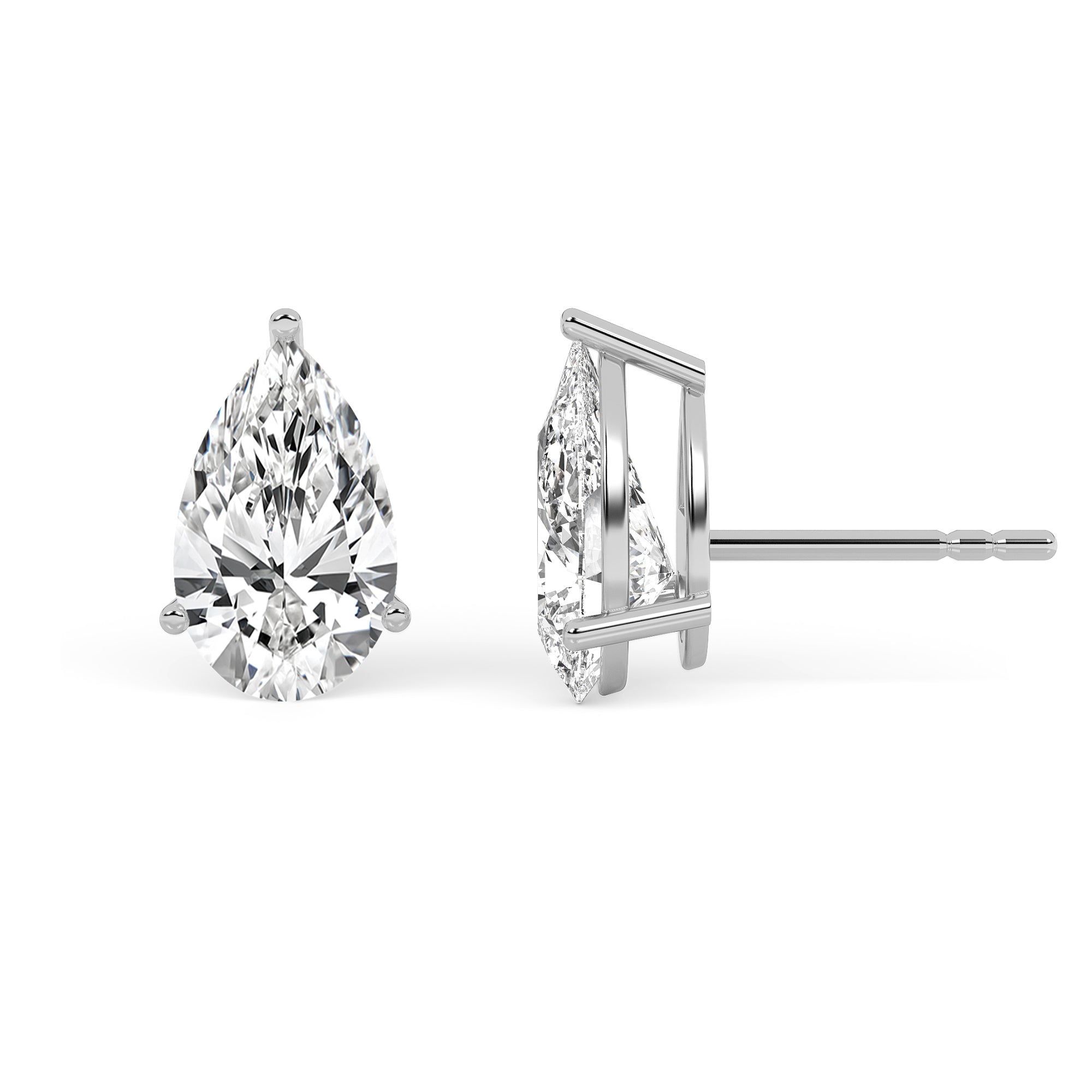 Pear Solitaire Earrings