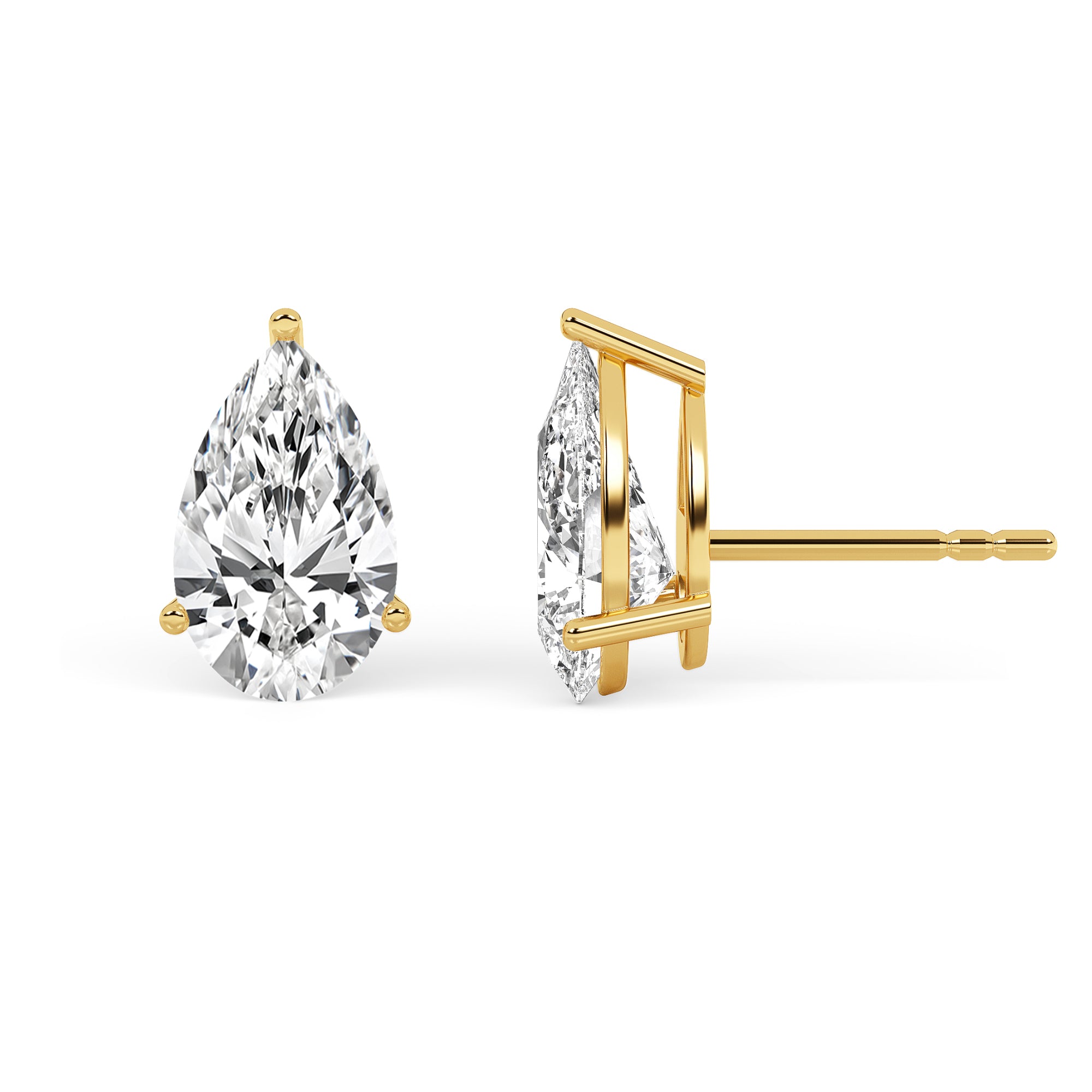 Pear Solitaire Earrings