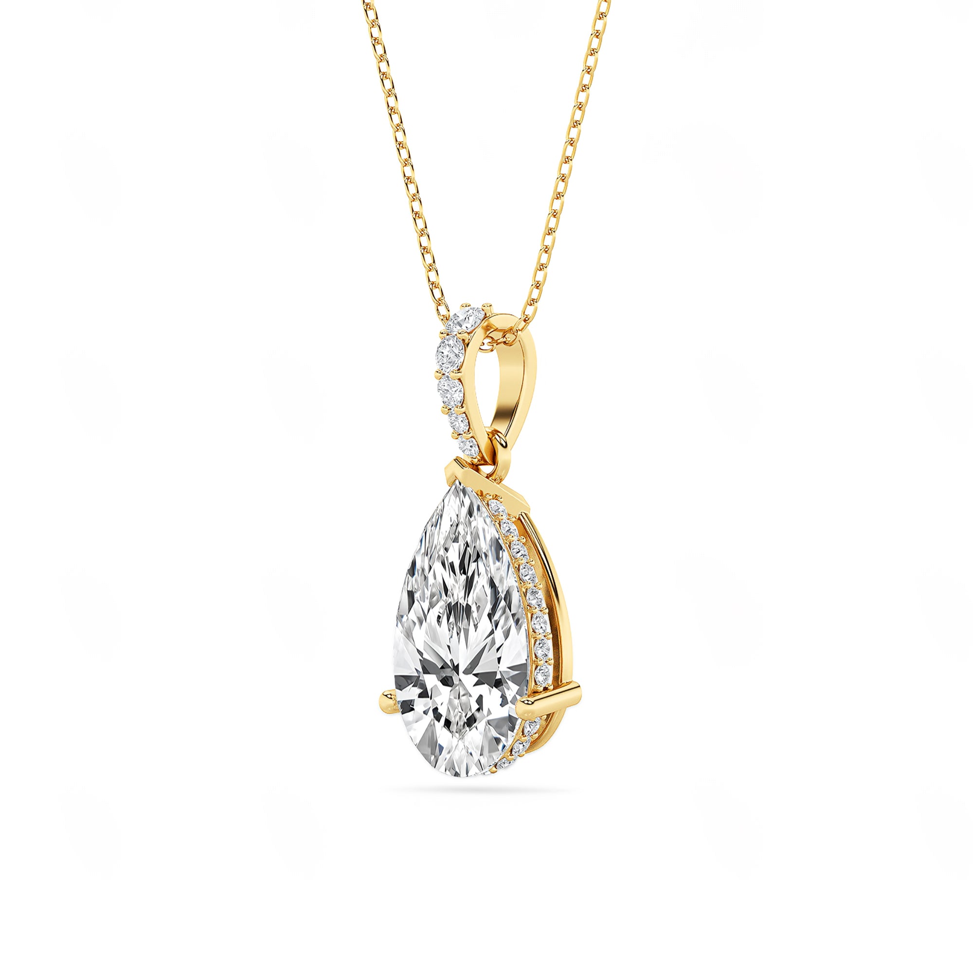 Pear Solitaire Pendant