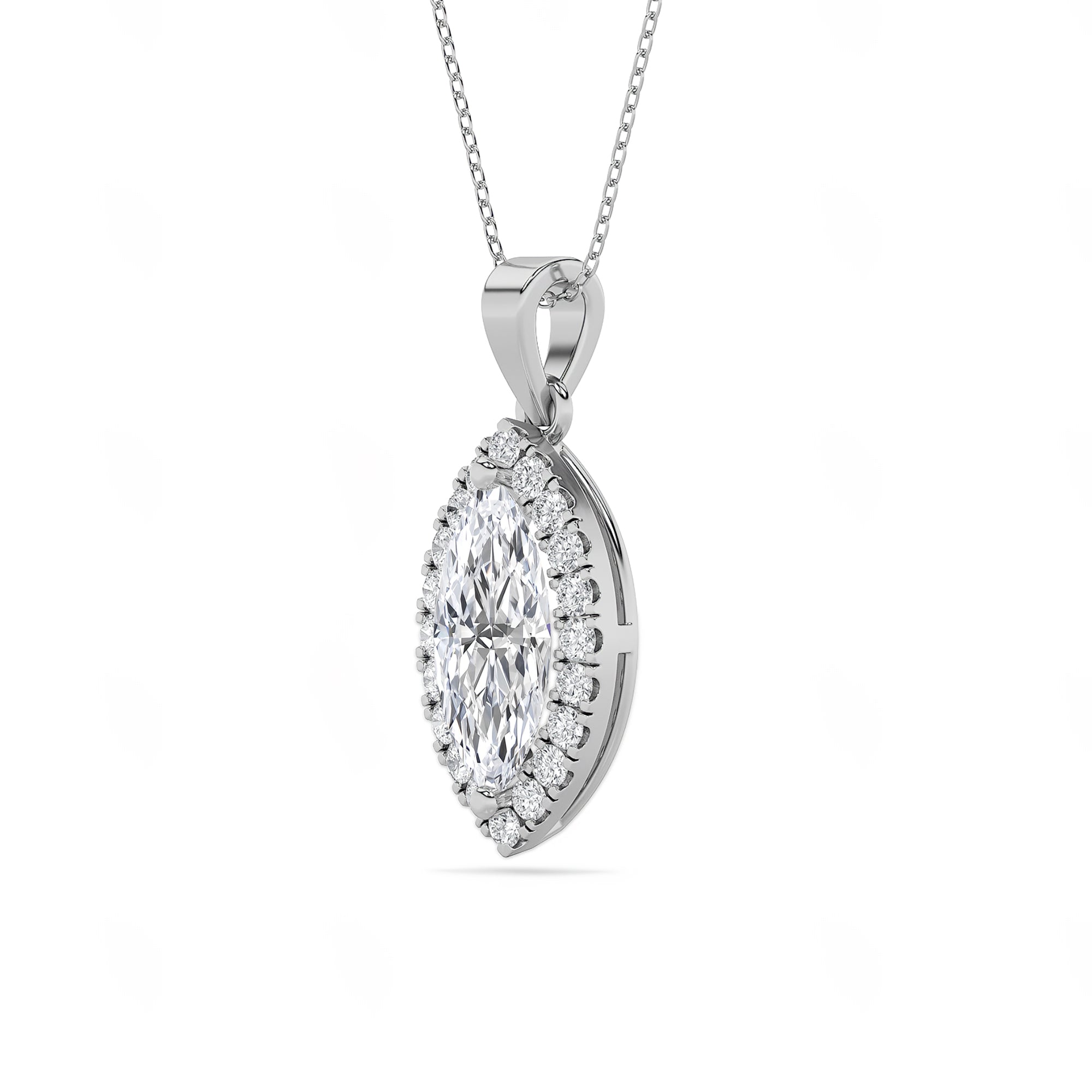 The Halo Marquise Pendant