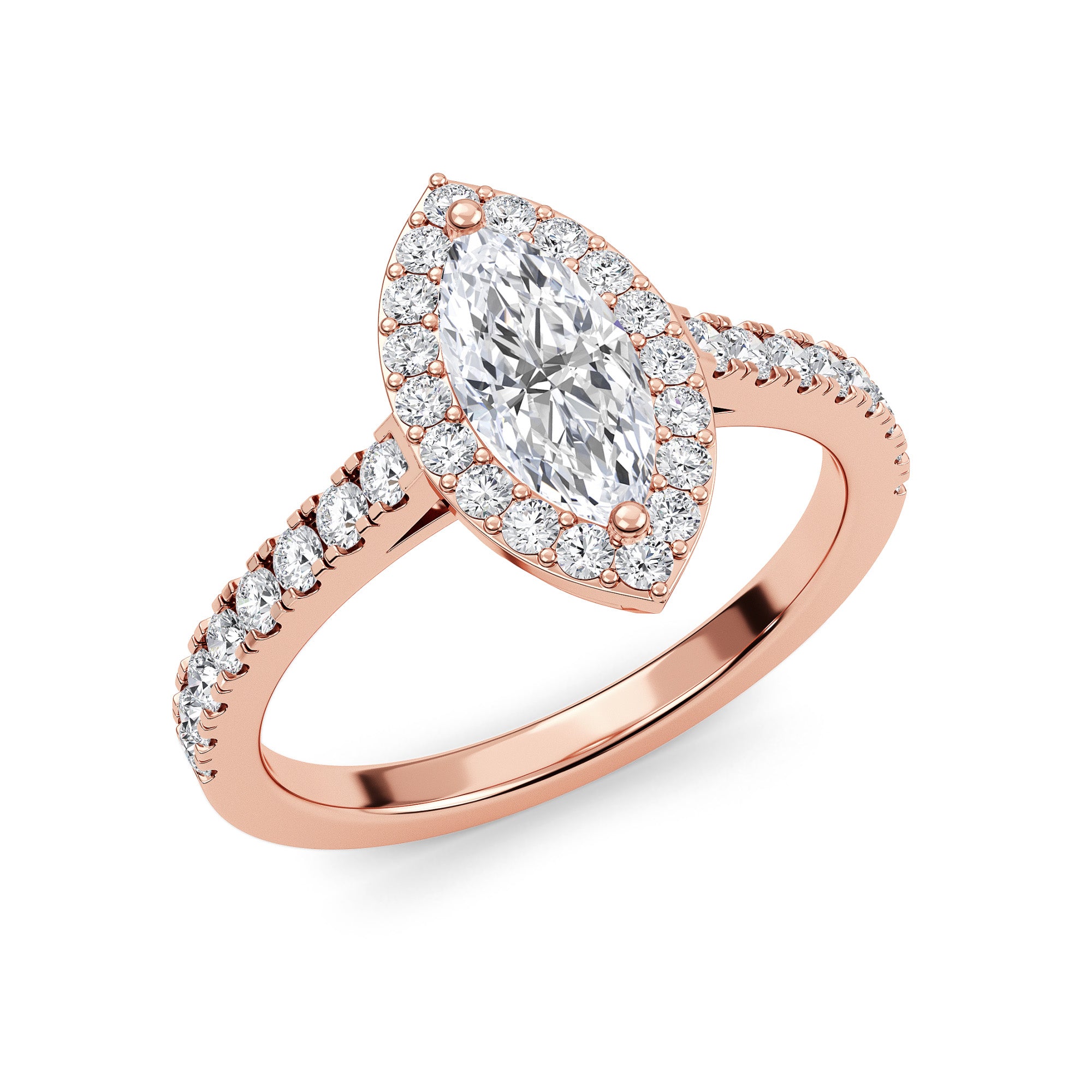 The Halo Marquise Ring