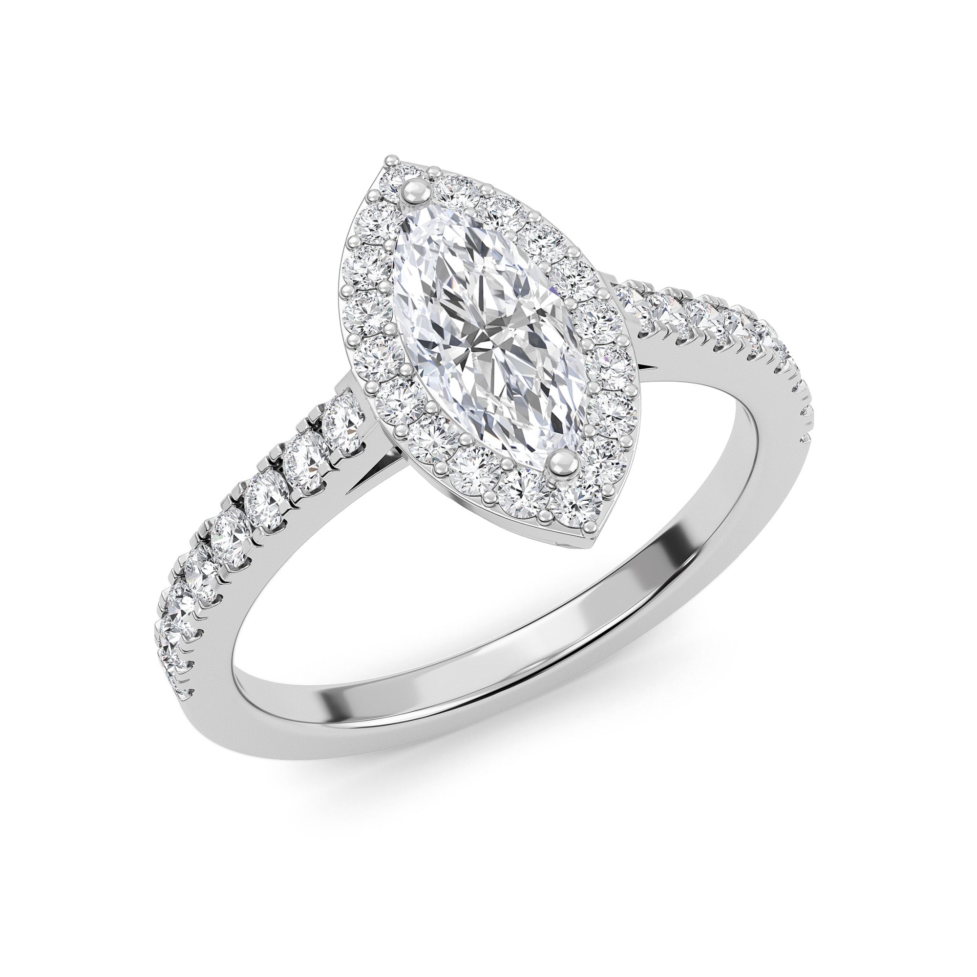 The Halo Marquise Ring