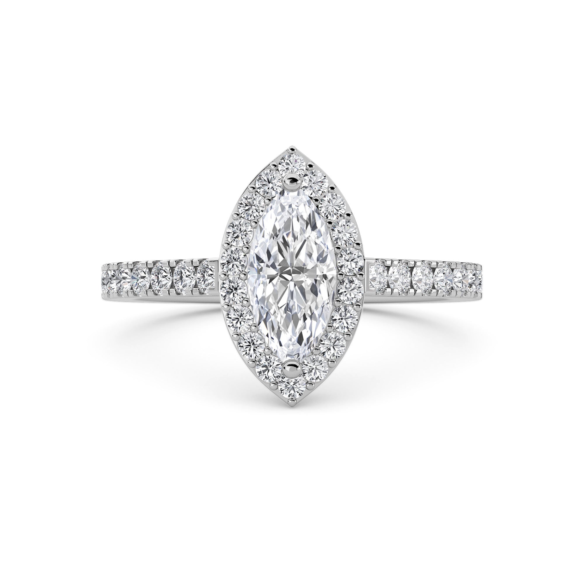 The Halo Marquise Ring