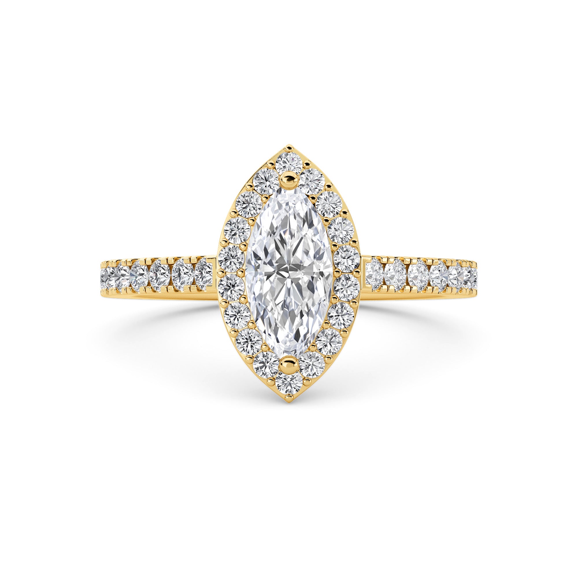 The Halo Marquise Ring