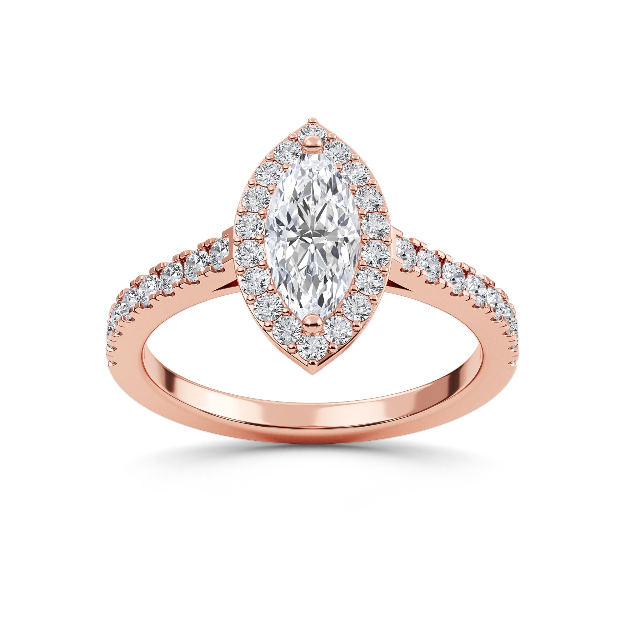 The Halo Marquise Ring