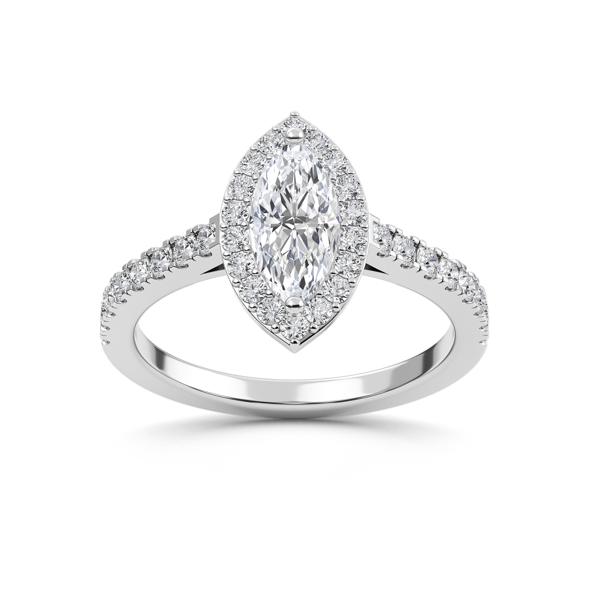 The Halo Marquise Ring