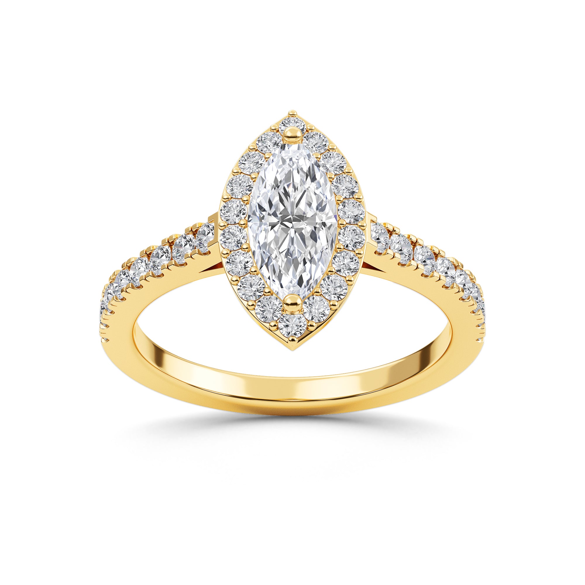 The Halo Marquise Ring