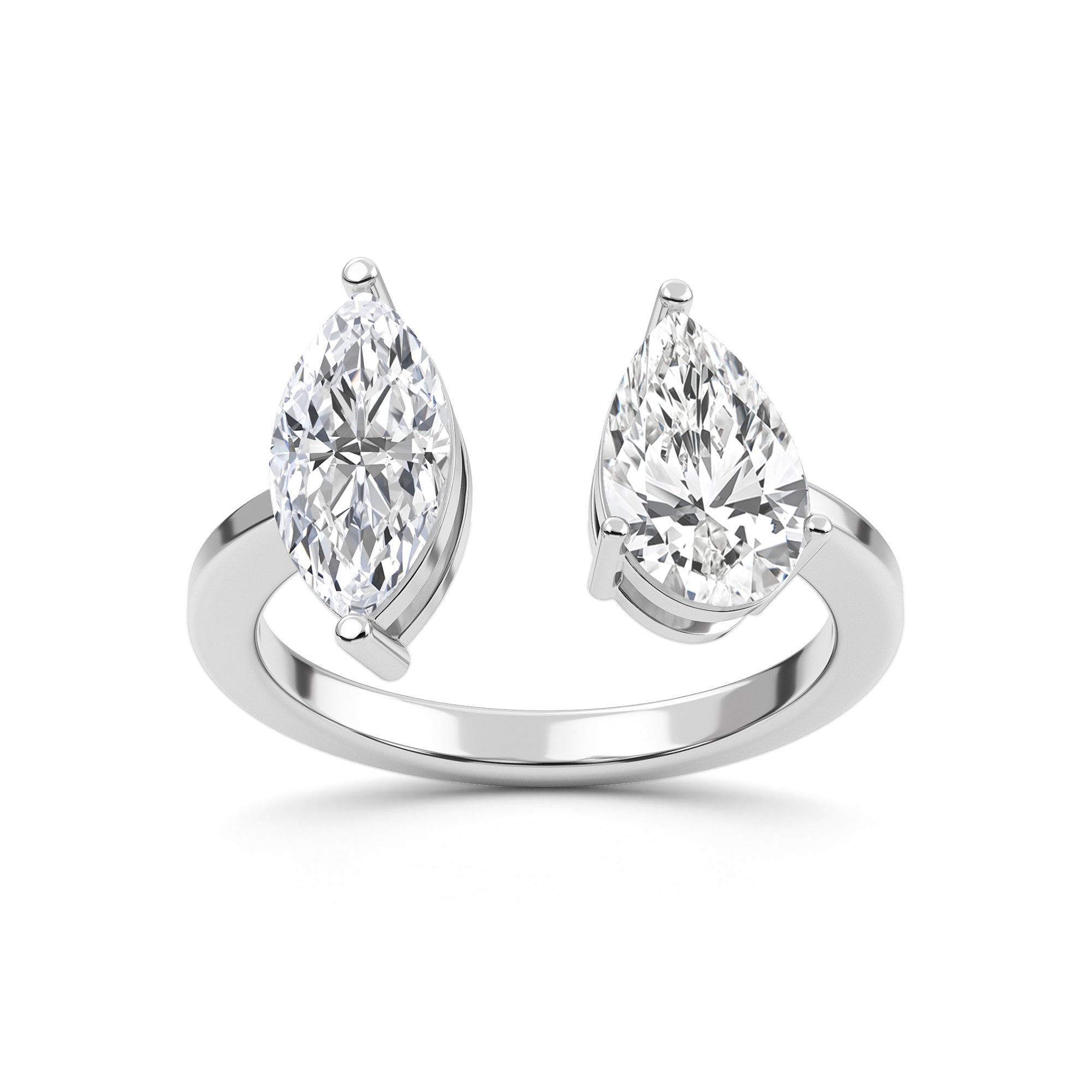 Duet Rings: Pear and Marquise Cuts