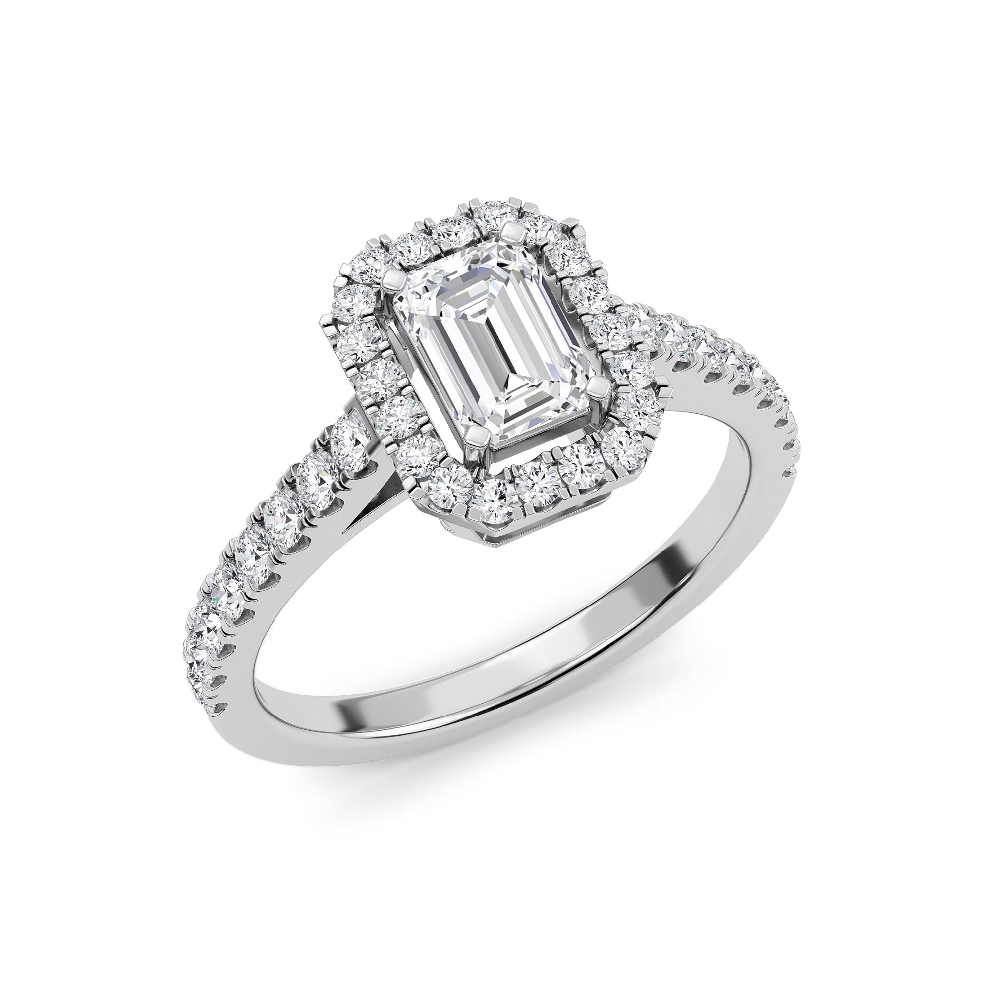 The Halo Emerald Ring